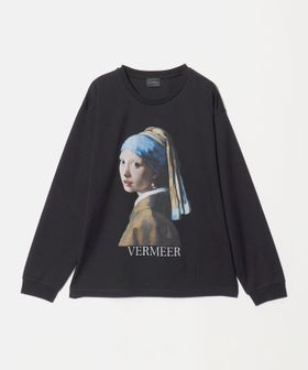 green label relaxing/フェルメール クルーネック プリント 長袖 Tシャツ/Tシャツ / カットソー