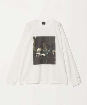green label relaxing/フェルメール クルーネック プリント 長袖 Tシャツ/Tシャツ / カットソー