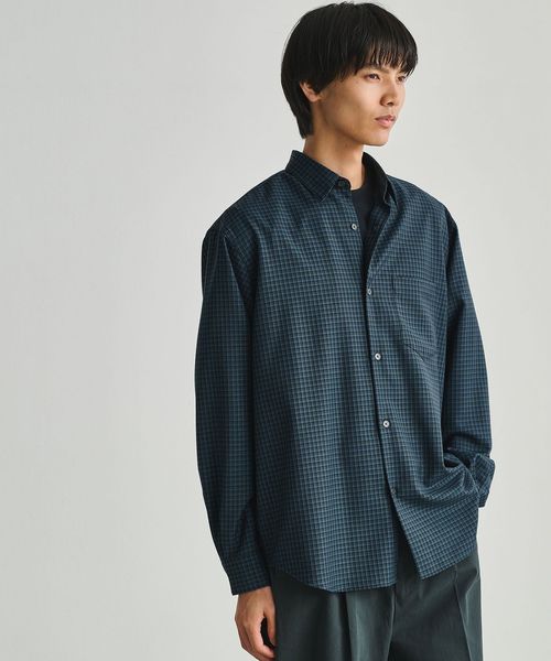 green label relaxing/ウォッシャブル ビエラチェック ジャストルーズ 長袖 シャツ/シャツ / ブラウス