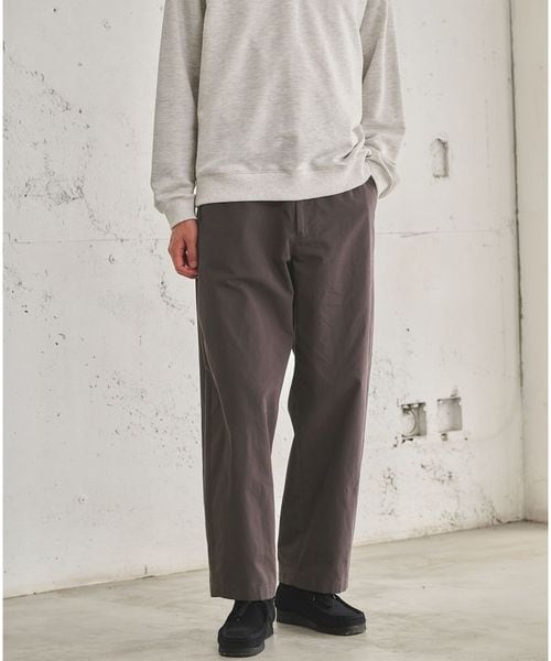green label relaxing/TC ツイル ピーチ バレル ワイド パンツ W4/その他パンツ
