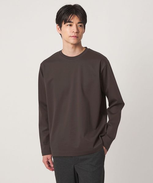 green label relaxing/オーガニック コットン ポンチ クルーネック 長袖 Tシャツ/Tシャツ / カットソー