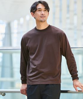 green label relaxing/【WEB限定】JUST fit デイリー ワイド 長袖 Tシャツ ―吸水速乾・抗菌―/Tシャツ / カットソー