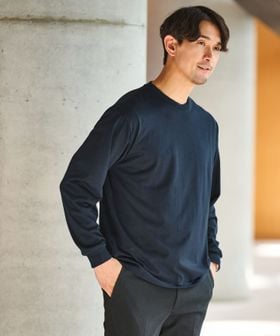 green label relaxing/【WEB限定】JUST fit デイリー ワイド 長袖 Tシャツ ―吸水速乾・抗菌―/Tシャツ / カットソー