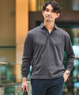 green label relaxing/【WEB限定】JUST fit デイリー ドライ カッタウェイ 長袖 ポロシャツ ―吸水速乾・抗菌―/ポロシャツ