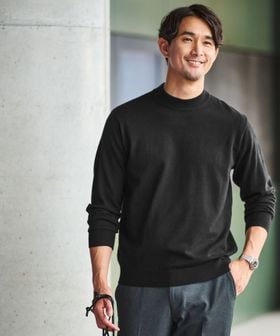 green label relaxing/【WEB限定】JUST fit ハイゲージ ジャケイン モックネックニット ―ハンドウォッシャブル―/ニット / セーター