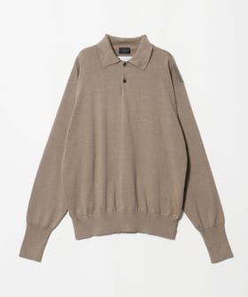 green label relaxing/FINE BASIC アメリカンシーアイランドコットン 長袖 ニットポロシャツ/ポロシャツ