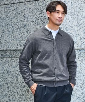 green label relaxing/【WEB限定】JUST fit ハイゲージ ポロニット カーディガン ―ハンドウォッシャブル―/カーディガン / ボレロ