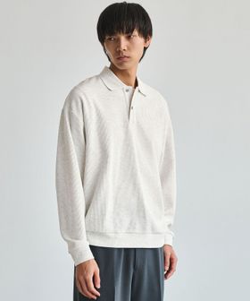 green label relaxing/ワッフル 長袖 ポロシャツ/ポロシャツ