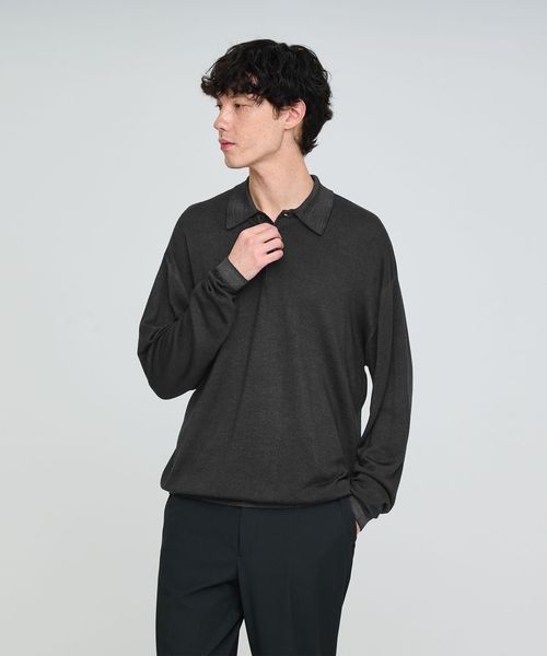 green label relaxing/スノーダイ ウール ニット 長袖 ポロシャツ/ニット / セーター