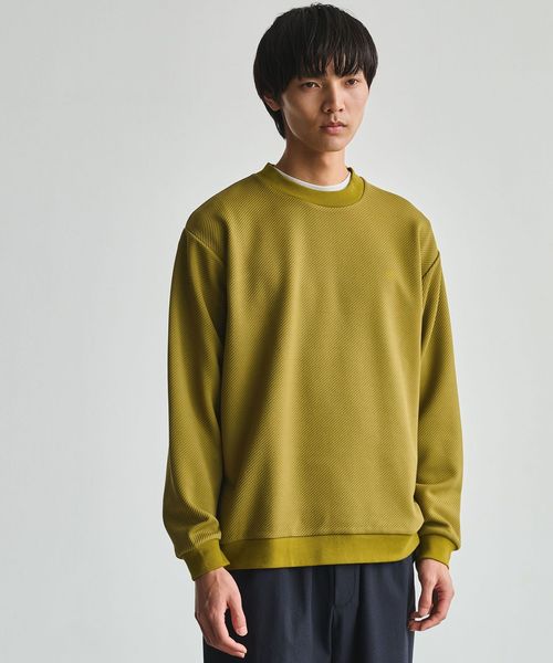 green label relaxing/ツイル パフ クルーネック 長袖 カットソー/Tシャツ / カットソー