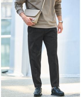 green label relaxing/【WEB限定】JUST fit ウールライク 1プリーツ イージーパンツ ―ストレッチ―/イージーパンツ
