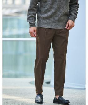 green label relaxing/【WEB限定】JUST fit ウールライク 1プリーツ イージーパンツ ―ストレッチ―/イージーパンツ