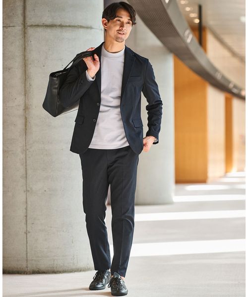 green label relaxing/【WEB限定】JUST fit ウールライク ナロー セットアップ ジャケット＆パンツ ―ストレッチ―/スーツ / セットアップ
