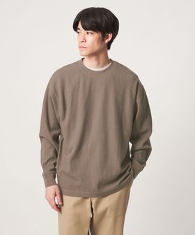 green label relaxing/ワッフル クルーネック 長袖 Tシャツ カットソー/Tシャツ / カットソー