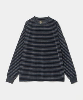 NEEDLES/＜NEEDLES＞ベロア ロングスリーブ クルーネック ボーダー Tシャツ/Tシャツ / カットソー