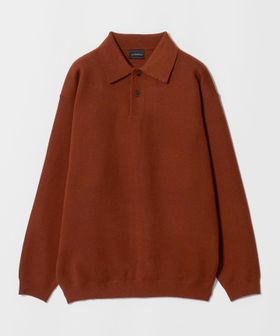 green label relaxing/スムース ニット 長袖 ポロシャツ ―ウォッシャブル―/ポロシャツ