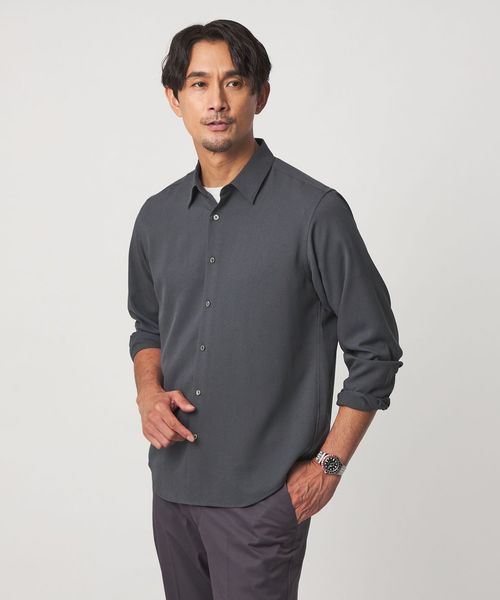 green label relaxing/【WEB限定】JUST fit ウールライク 長袖 シャツ/シャツ / ブラウス