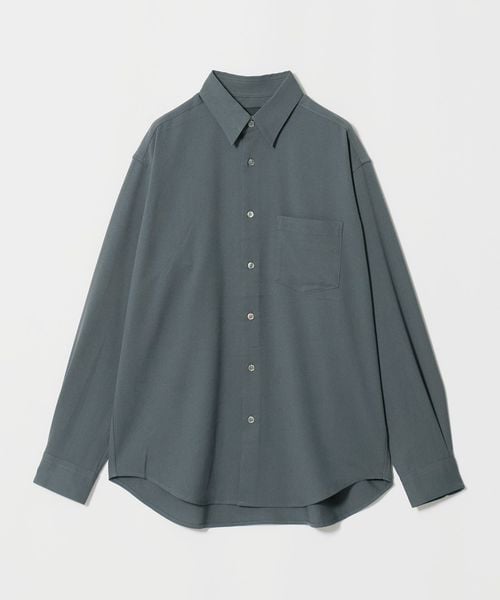 green label relaxing/【WEB限定】JUST fit ウールライク リラックス 長袖 シャツ/シャツ / ブラウス