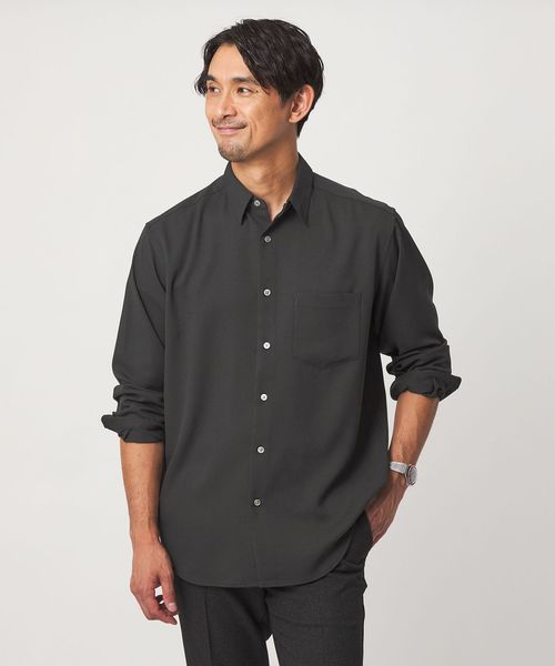 green label relaxing/【WEB限定】JUST fit ウールライク リラックス 長袖 シャツ/シャツ / ブラウス