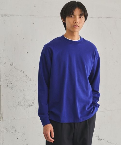 green label relaxing/ハイゲージ モクロディ クルーネック 長袖 Tシャツ カットソー/Tシャツ / カットソー