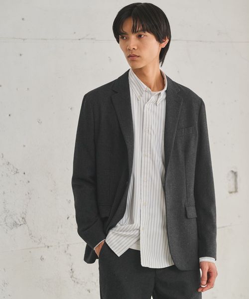 green label relaxing/ウォッシャブル ホームスパン ナロー ジャケット ―ストレッチ―/セットアップ ジャケット