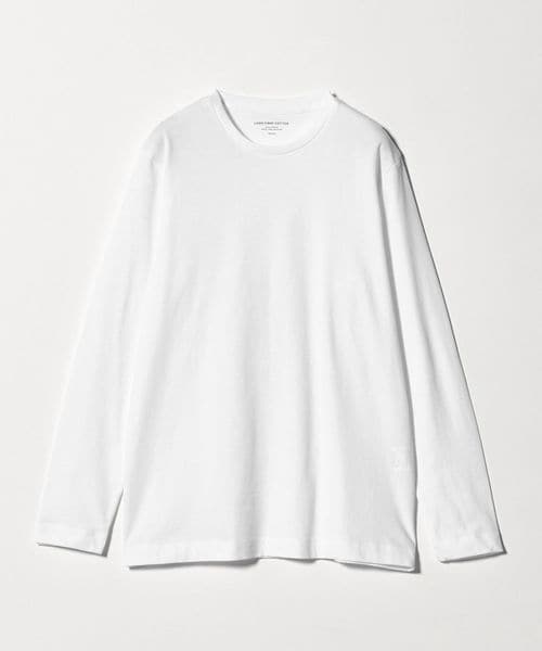 green label relaxing/LONG FIBER COTTON クリア クルーネック 長袖 Tシャツ/Tシャツ / カットソー
