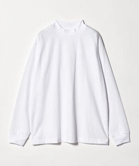 green label relaxing/LONG FIBER COTTON クリア モックネック 長袖 Tシャツ/Tシャツ / カットソー