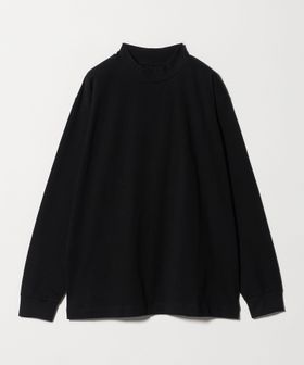 green label relaxing/LONG FIBER COTTON クリア モックネック 長袖 Tシャツ/Tシャツ / カットソー