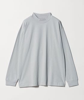 green label relaxing/LONG FIBER COTTON クリア モックネック 長袖 Tシャツ/Tシャツ / カットソー