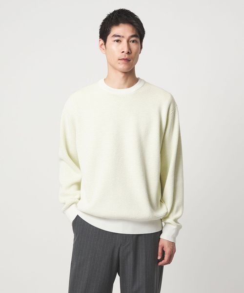 green label relaxing/コットン リバー カノコ クルーネック ニット/ニット / セーター