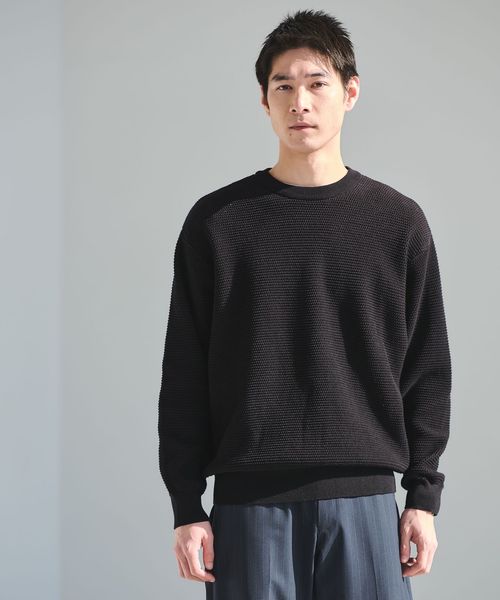 green label relaxing/コットン リバー カノコ クルーネック ニット/ニット / セーター