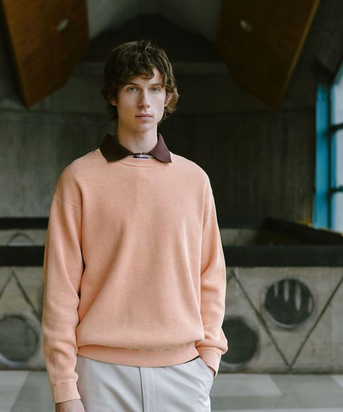 green label relaxing/フェード アゼ クルーネック ニット/ニット / セーター