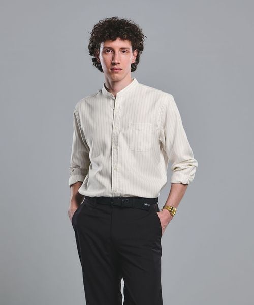 green label relaxing/W/R オックスフォード バンドカラー 長袖 シャツ/シャツ / ブラウス