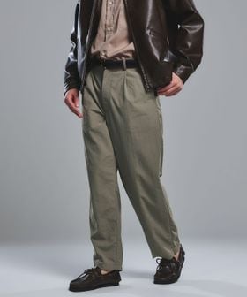 green label relaxing/ナイロンオックス 1プリーツ W3 ワイドパンツ ―撥水―/その他パンツ