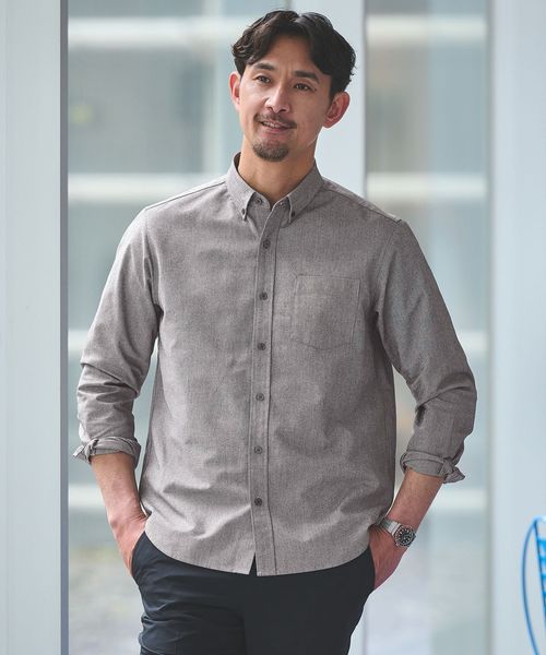 green label relaxing/【WEB限定】JUST fit オックスフォード ボタンダウン 長袖 シャツ/シャツ / ブラウス