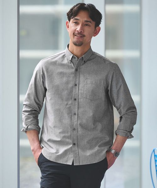 green label relaxing/【WEB限定】JUST fit オックスフォード ボタンダウン 長袖 シャツ/シャツ / ブラウス