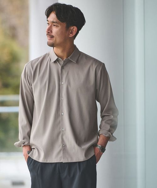 green label relaxing/【WEB限定】JUST fit エアリー ストライプ シャツ/シャツ / ブラウス