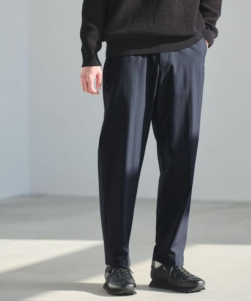 green label relaxing/ストライプ ワイド ユーティリティパンツ W2 イージーパンツ ―ストレッチ―/イージーパンツ