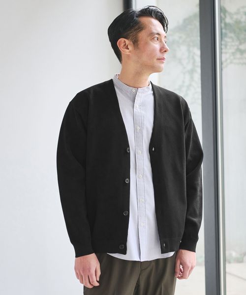 green label relaxing/ポリエステル リンクス Vネック カーディガン/カーディガン / ボレロ