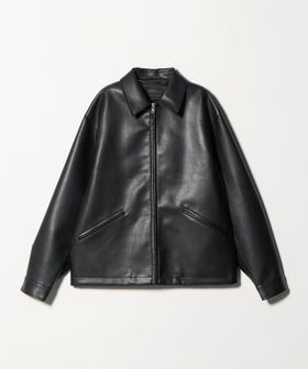 green label relaxing/レザーライク ジップ ブルゾン/その他コート / ブルゾン