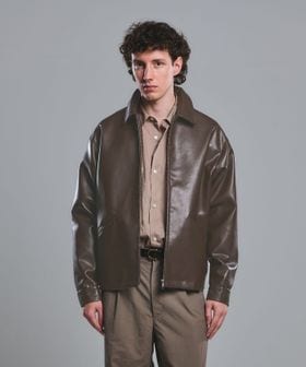 green label relaxing/レザーライク ジップ ブルゾン/その他コート / ブルゾン