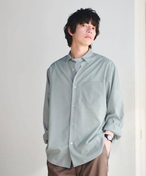 green label relaxing/ウォッシャブル トロ ジャストルーズ シャツ ―ストレッチ―/シャツ / ブラウス