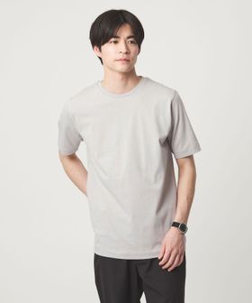 green label relaxing/LONG FIBER COTTON クリア クルーネック 半袖 Tシャツ/Tシャツ / カットソー