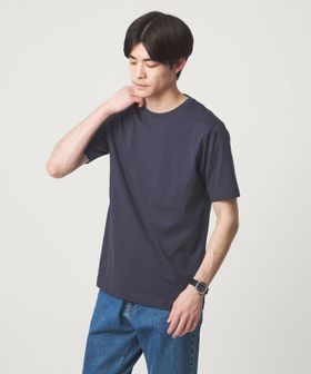 green label relaxing/LONG FIBER COTTON クリア クルーネック 半袖 Tシャツ/Tシャツ / カットソー