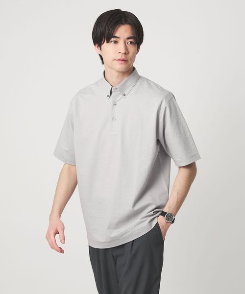 green label relaxing/ドライ サッカー ボタンダウン 半袖 ポロシャツ ―吸水速乾―/Tシャツ / カットソー