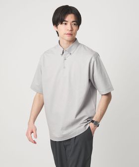 green label relaxing/ドライ サッカー ボタンダウン 半袖 ポロシャツ ―吸水速乾―/Tシャツ / カットソー