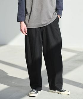 green label relaxing/コットン ナイロン バレル ワイド イージーパンツ W4/イージーパンツ