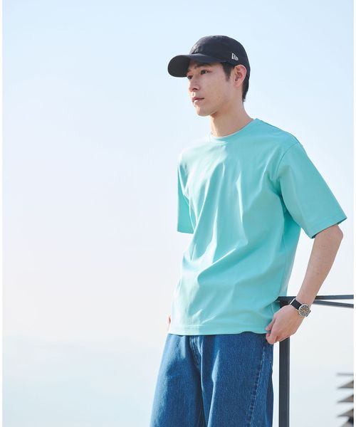 green label relaxing/オーガニックコットン ポンチ クルーネック Tシャツ ―接触冷感―/Tシャツ / カットソー