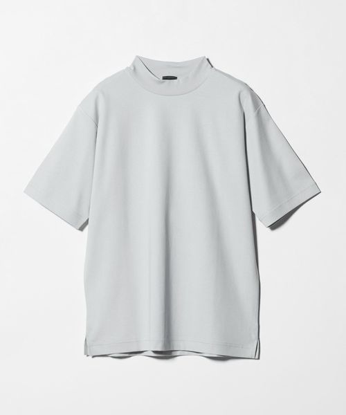 green label relaxing/オーガニックコットン ポンチ モックネック Tシャツ ―接触冷感―/Tシャツ / カットソー
