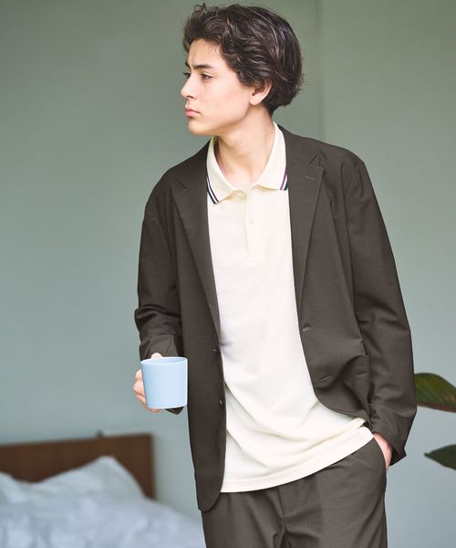 green label relaxing/ワープ ニット リラックス ジャケット ―ストレッチ・吸水速乾―/セットアップ ジャケット